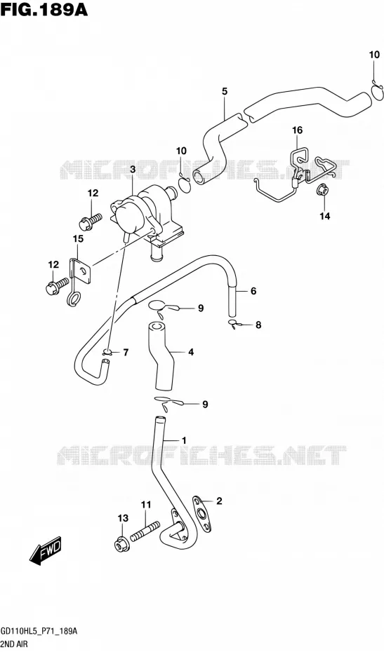 ANTI POLLUTION SYSTEM Suzuki MOTO 110 GS 2015  GS110H L5