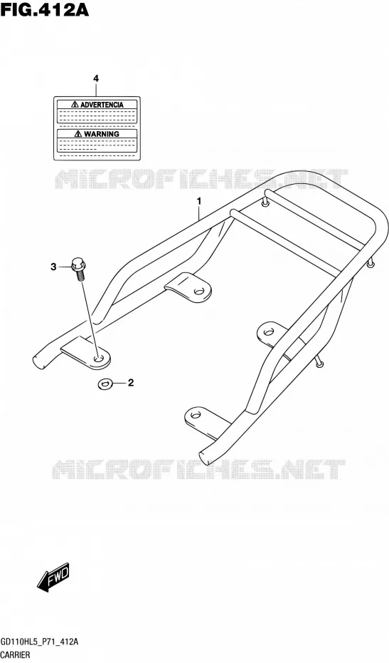 CARRIER Suzuki MOTO 110 GS 2015  GS110H L5