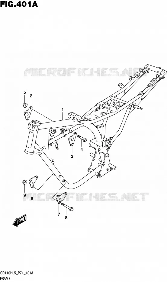 FRAME Suzuki MOTO 110 GS 2015  GS110H L5