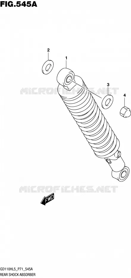 REAR SHOCK ABSORBER Suzuki MOTO 110 GS 2015  GS110H L5