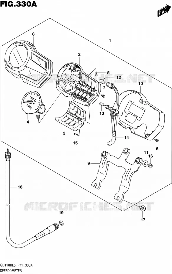 SPEEDOMETER Suzuki MOTO 110 GS 2015  GS110H L5