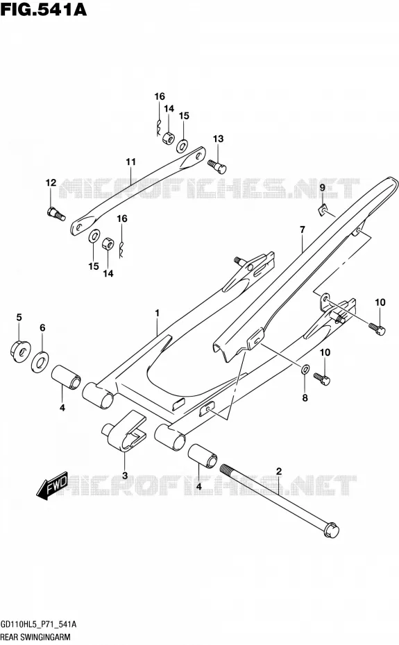 SWINGARM Suzuki MOTO 110 GS 2015  GS110H L5