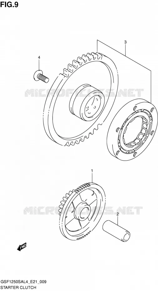 STARTER MOTOR CLUTCH Suzuki MOTO 1250 BANDIT 2014  GSF1250SA L4 (E21)