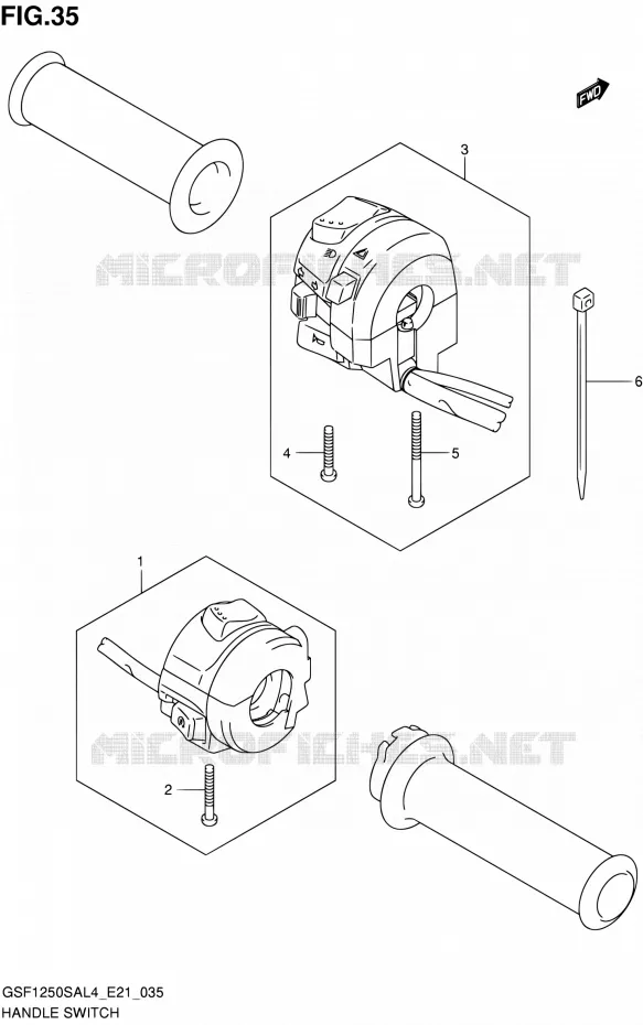SWITCHES Suzuki MOTO 1250 BANDIT 2014  GSF1250SA L4 (E21)