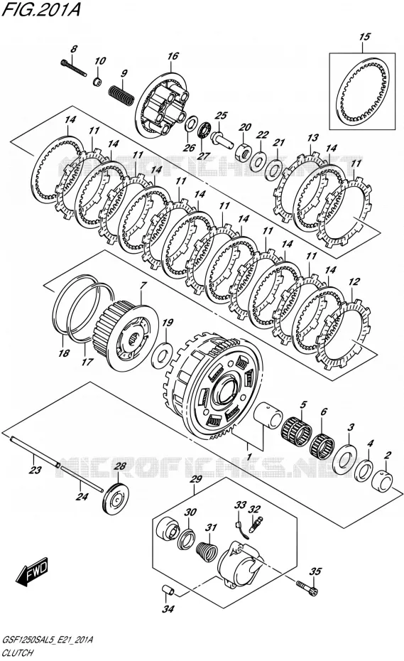 CLUTCH Suzuki MOTO 1250 BANDIT 2015  GSF1250SA L5 (E21)