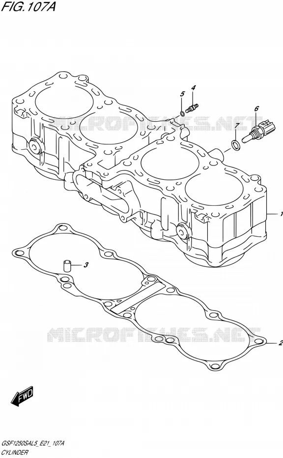 CYLINDER Suzuki MOTO 1250 BANDIT 2015  GSF1250SA L5 (E21)