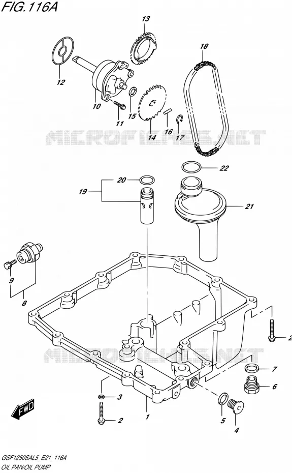 SUMP - OIL PUMP Suzuki MOTO 1250 BANDIT 2015  GSF1250SA L5 (E21)
