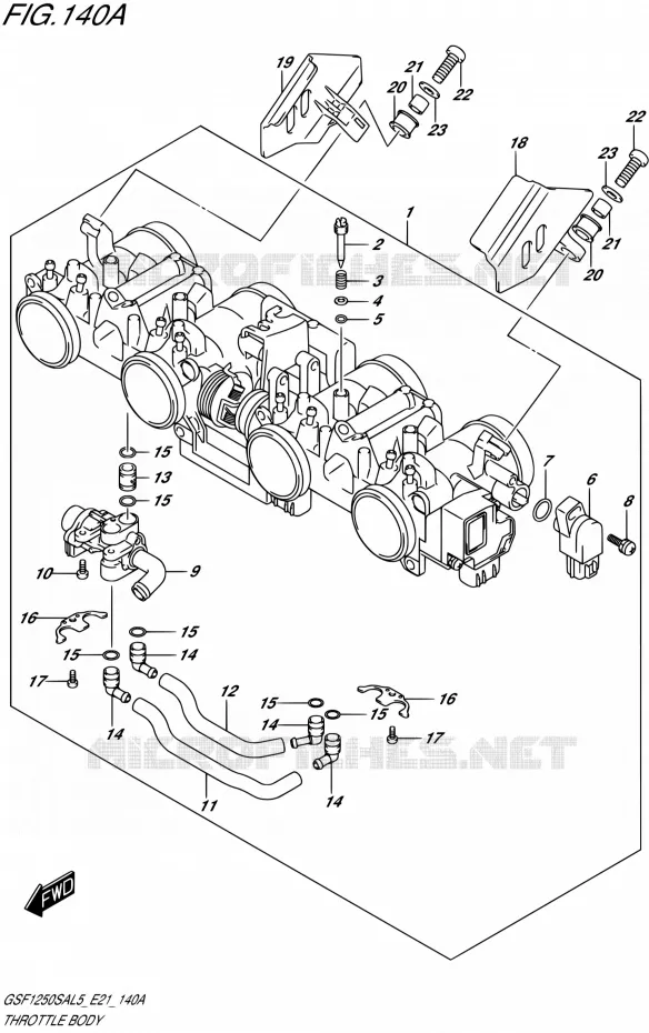 THROTTLE BODY Suzuki MOTO 1250 BANDIT 2015  GSF1250SA L5 (E21)