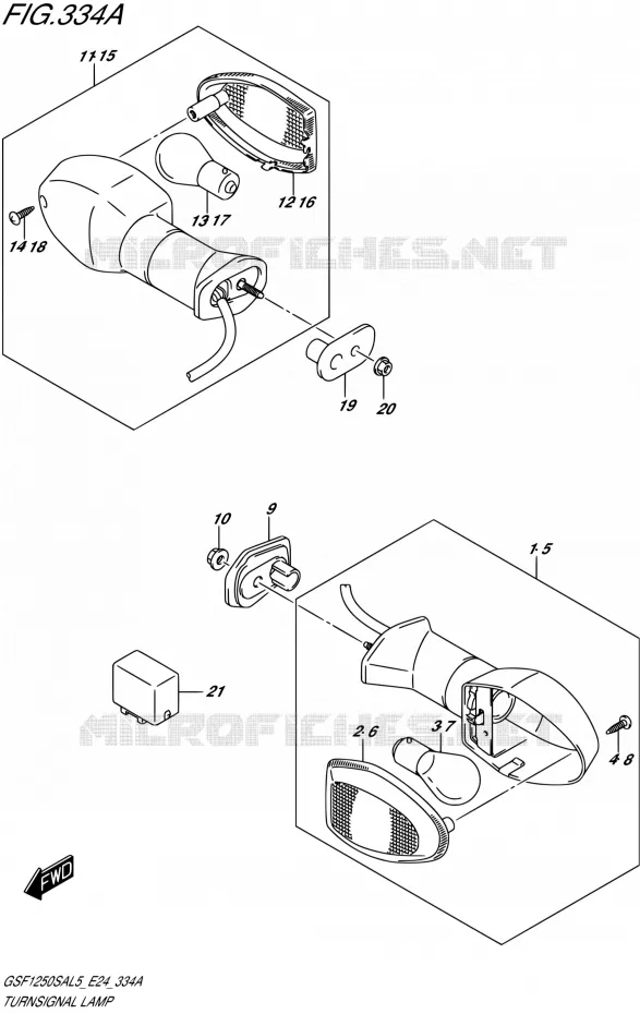 INDICATORS Suzuki MOTO 1250 BANDIT 2015  GSF1250SA L5 (E24)