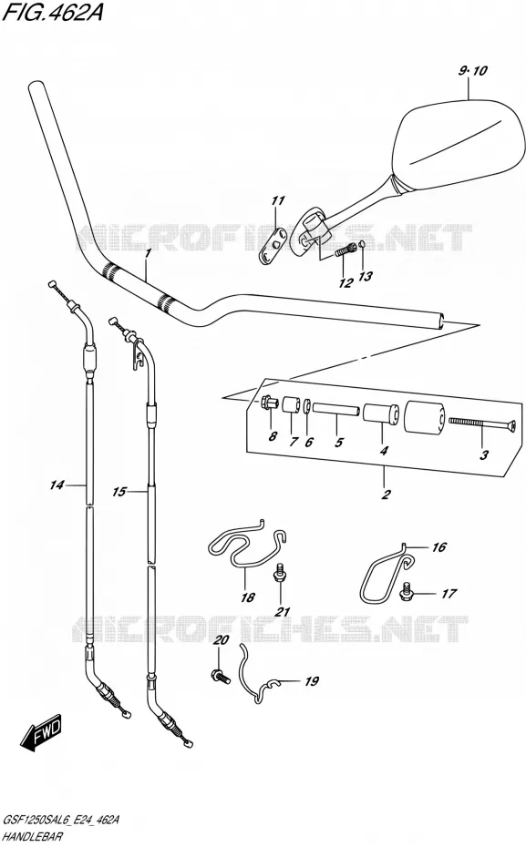 HANDLEBAR Suzuki MOTO 1250 BANDIT 2016  GSF1250SA L6 (E24)