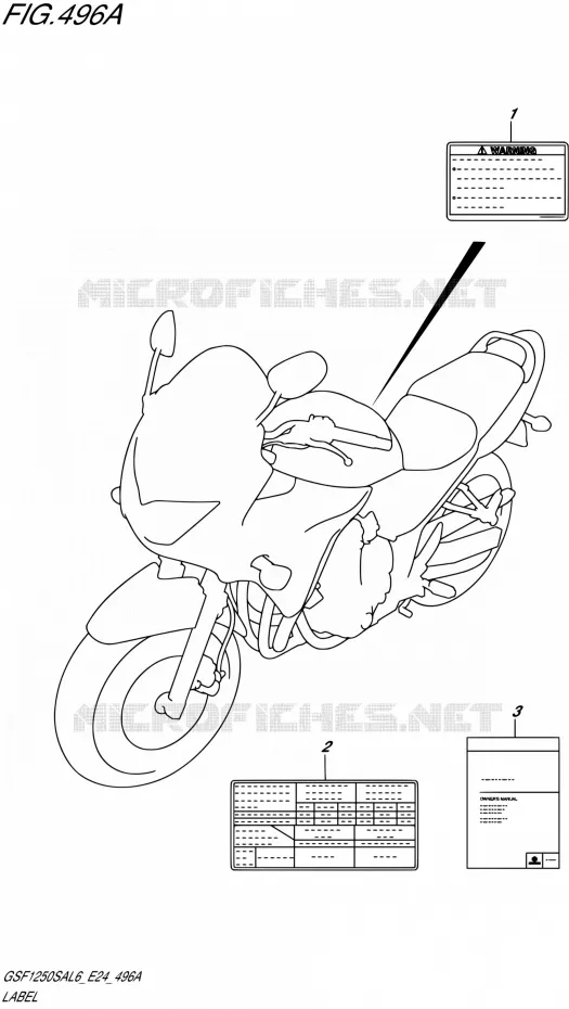 LABEL Suzuki MOTO 1250 BANDIT 2016  GSF1250SA L6 (E24)