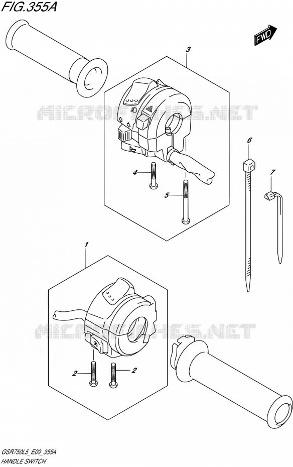 SWITCHES Suzuki MOTO 750 GSR 2015  GSR750 L5 (E09)