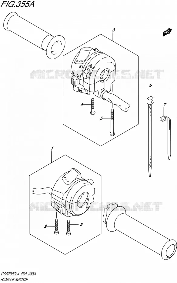 SWITCHES Suzuki MOTO 750 GSR 2014  GSR750Z L4 (E09)