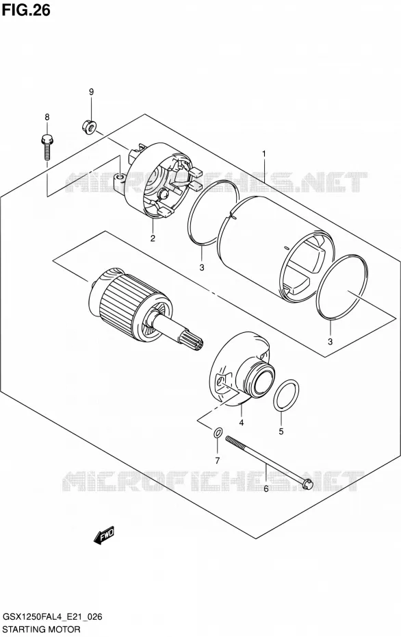 STARTER MOTOR Suzuki MOTO 1250 GSX-F 2015  GSX1250FA L4 (E21)