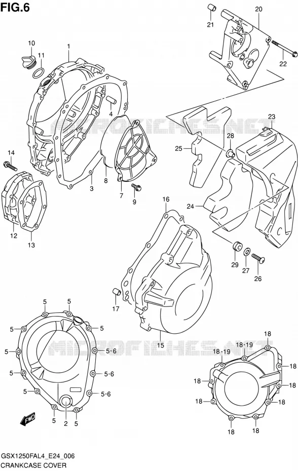 CASING Suzuki MOTO 1250 GSX-F 2014  GSX1250FA L4 (E24)