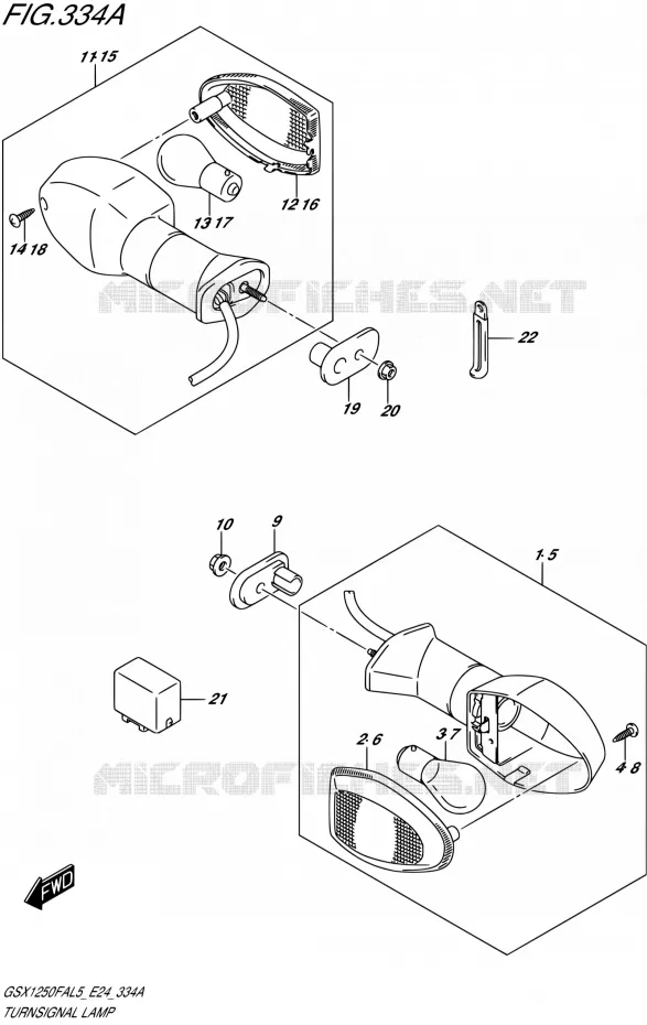 INDICATORS Suzuki MOTO 1250 GSX-F 2015  GSX1250FA L5 (E24)