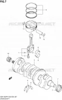 CRANKSHAFT for Suzuki HAYABUSA 1300 2000