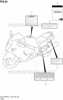 LABEL (GSX1300RAL4 E03) for Suzuki HAYABUSA 1300 2014