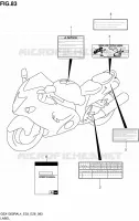 LABEL (GSX1300RAL4 E33) for Suzuki HAYABUSA 1300 2014
