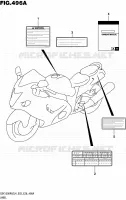 LABEL (GSX1300RAZL4 E03) for Suzuki HAYABUSA 1300 2014