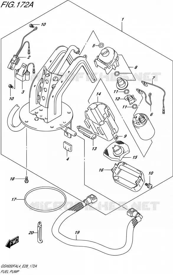 FUEL PUMP Suzuki MOTO 650 GSX-F 2014  GSX650FA L4