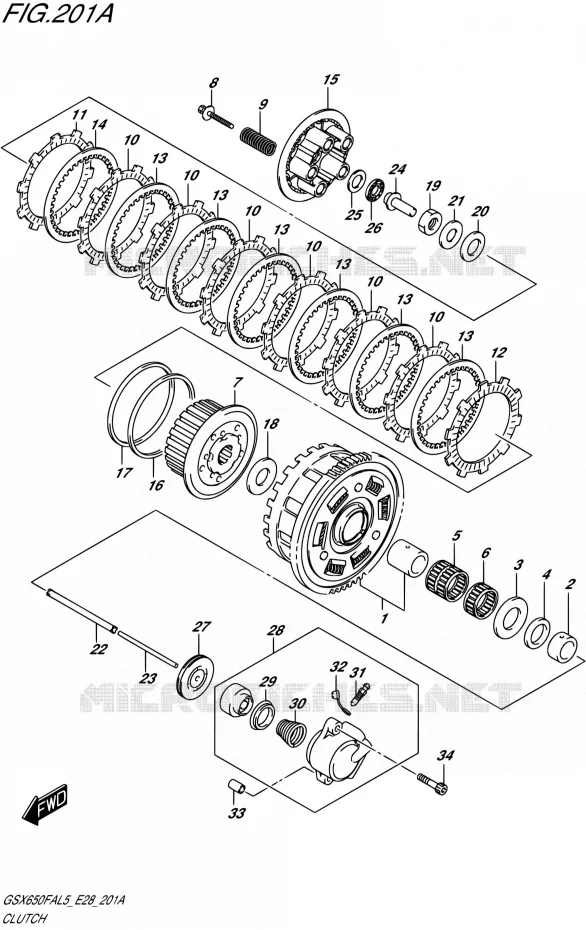 CLUTCH Suzuki MOTO 650 GSX-F 2015  GSX650FA L5