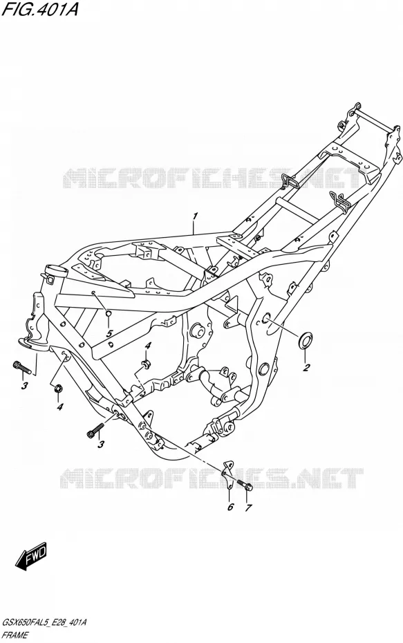 FRAME Suzuki MOTO 650 GSX-F 2015  GSX650FA L5