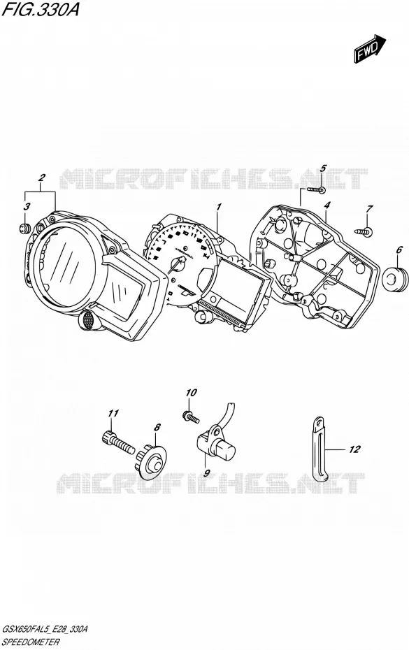 SPEEDOMETER Suzuki MOTO 650 GSX-F 2015  GSX650FA L5
