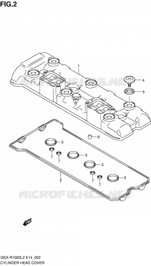 CYLINDER HEAD COVER Suzuki MOTO 1000 GSX-R 2012  GSX-R1000 L2 (E14)