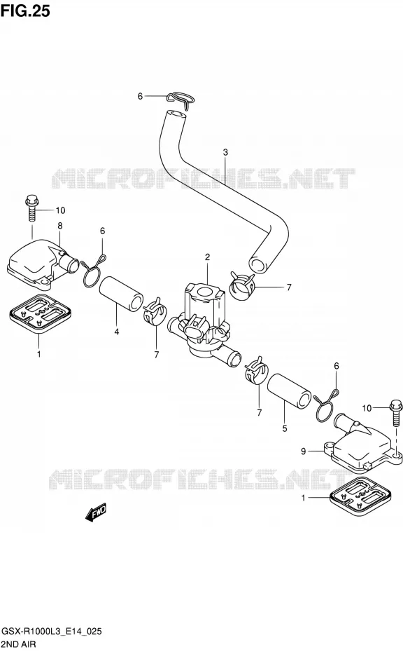 ANTI POLLUTION SYSTEM Suzuki MOTO 1000 GSX-R 2013  GSX-R1000 L3/GSX-R1000Z L3 (E14)
