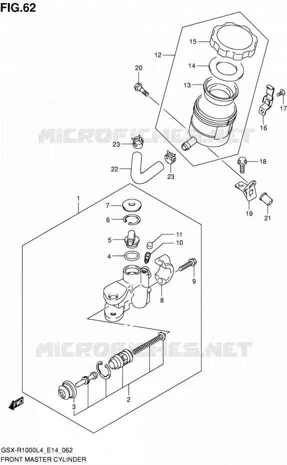 FRONT MASTER CYLINDER Suzuki MOTO 1000 GSX-R 2014  GSX-R1000 L4 (E14)