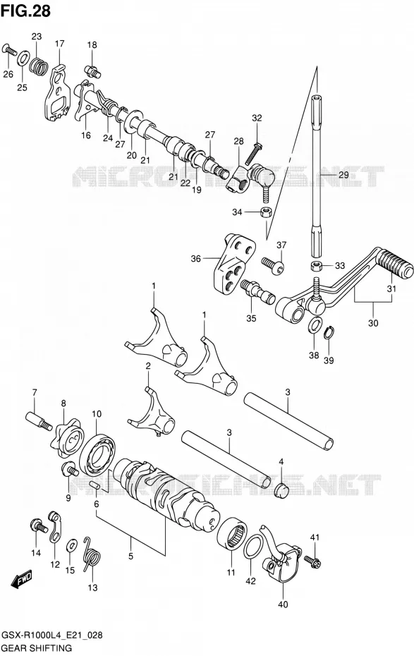 GEAR SHIFTING ASSY Suzuki MOTO 1000 GSX-R 2015  GSX-R1000 L4 (E21)