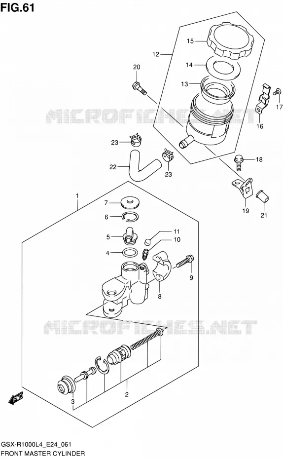 FRONT MASTER CYLINDER Suzuki MOTO 1000 GSX-R 2014  GSX-R1000 L4 (E24)