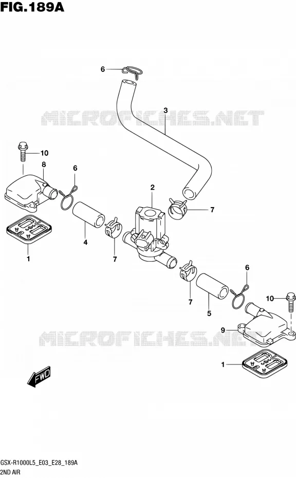 ANTI POLLUTION SYSTEM Suzuki MOTO 1000 GSX-R 2015  GSX-R1000 L5 (E03,E28,E33)