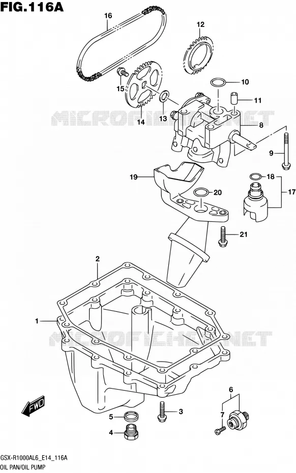 SUMP - OIL PUMP Suzuki MOTO 1000 GSX-R 2016  GSX-R1000A L6 (E14)