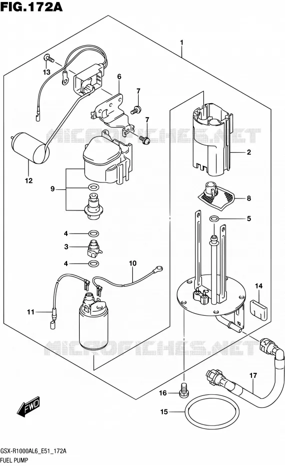 FUEL PUMP Suzuki MOTO 1000 GSX-R 2016  GSX-R1000A L6 (E51)