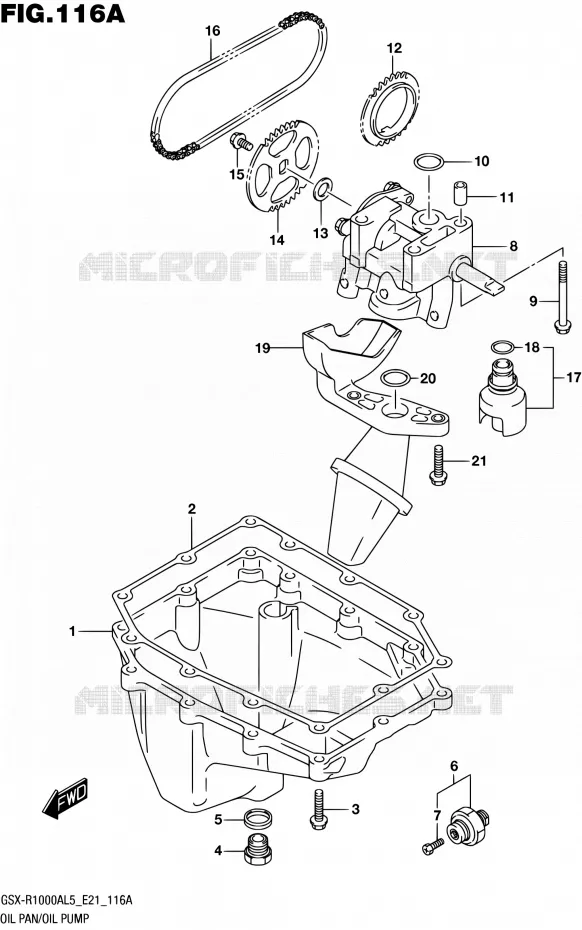 SUMP - OIL PUMP Suzuki MOTO 1000 GSX-R 2015  GSX-R1000AUF L5