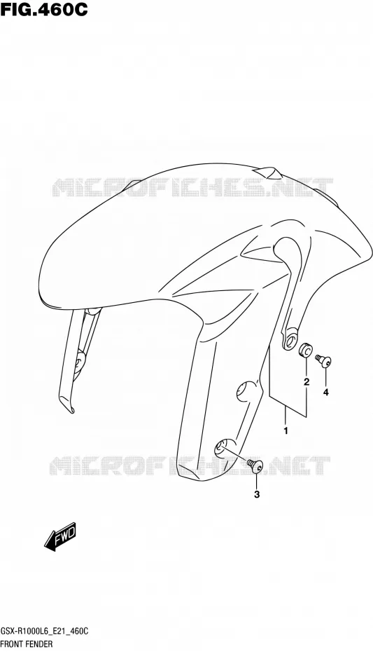 FRONT FENDER (GSX-R1000UFL6 E21) Suzuki MOTO 1000 GSX-R 2016  GSX-R1000UF L6 (E21)