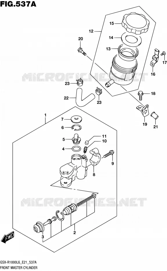 FRONT MASTER CYLINDER Suzuki MOTO 1000 GSX-R 2016  GSX-R1000UF L6 (E21)