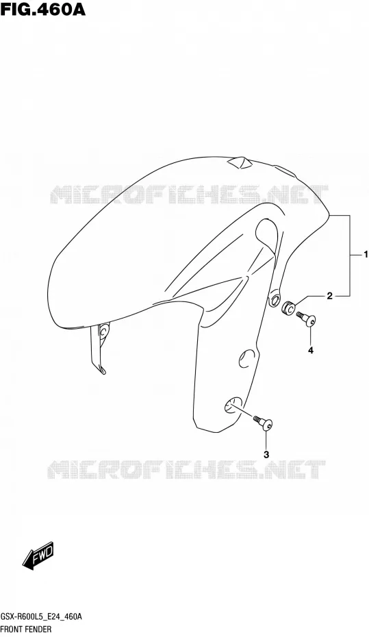 FRONT FENDER Suzuki MOTO 600 GSX-R 2015  GSX-R600 L5 (E24)
