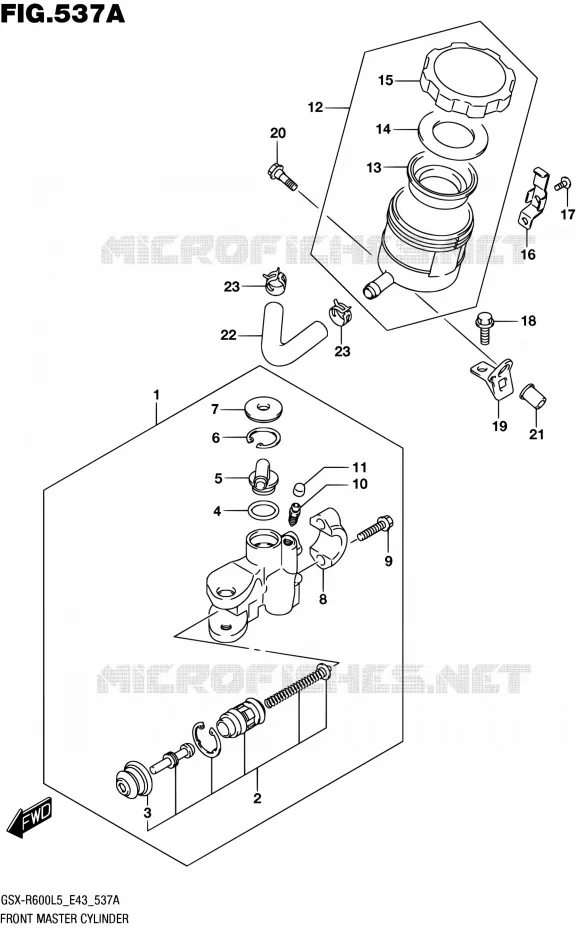 FRONT MASTER CYLINDER Suzuki MOTO 600 GSX-R 2015  GSX-R600 L5 (E43)