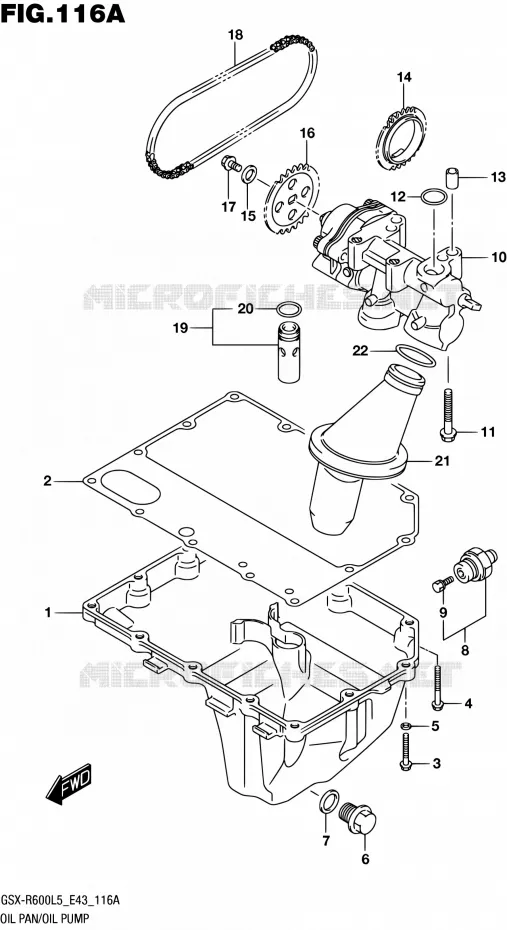 SUMP - OIL PUMP Suzuki MOTO 600 GSX-R 2015  GSX-R600 L5 (E43)