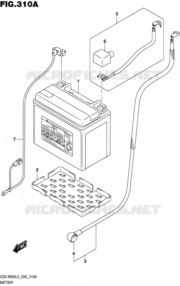 BATTERY Suzuki MOTO 600 GSX-R 2015  GSX-R600 L5 (E99)