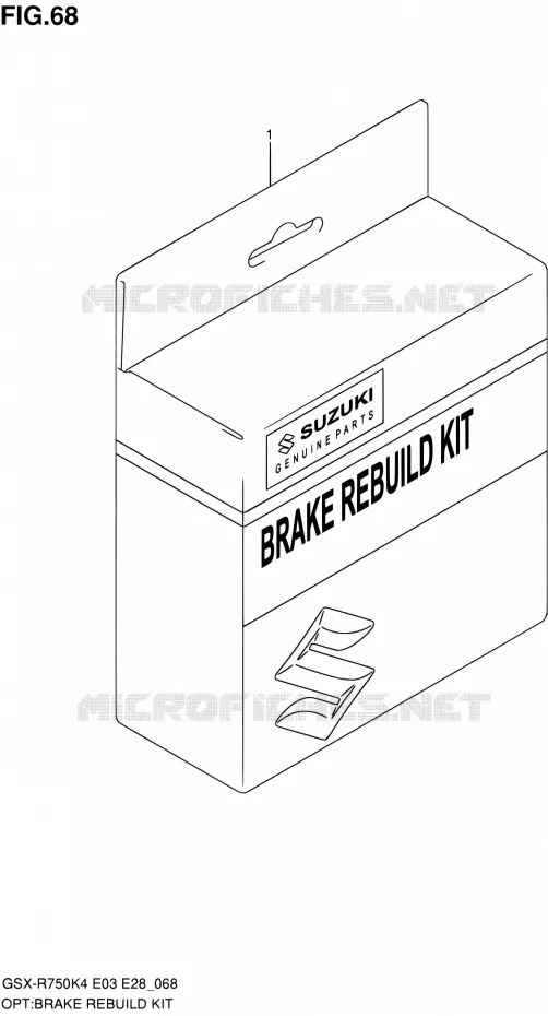 BRAKE REBUILD KIT Suzuki MOTO 750 GSX-R 2004  GSX-R750 K5/GSX-R750X K5 (E03,E28,E33)