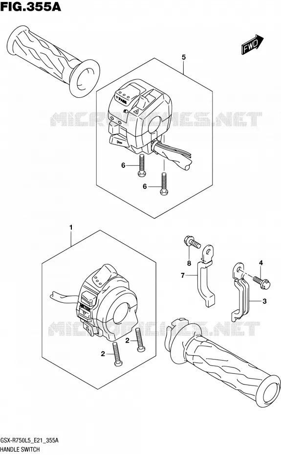 SWITCHES Suzuki MOTO 750 GSX-R 2015  GSX-R750UF L5 (E21)