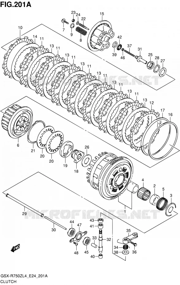 CLUTCH Suzuki MOTO 750 GSX-R 2014  GSX-R750Z L4 (E24)