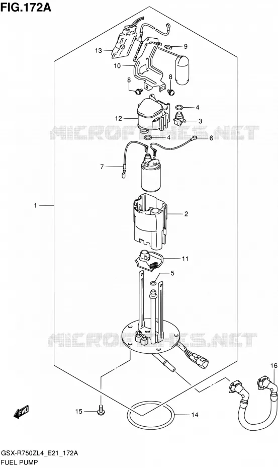 FUEL PUMP Suzuki MOTO 750 GSX-R 2014  GSX-R750ZUF L4 (E21)