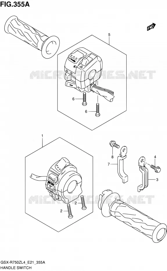 SWITCHES Suzuki MOTO 750 GSX-R 2014  GSX-R750ZUF L4 (E21)