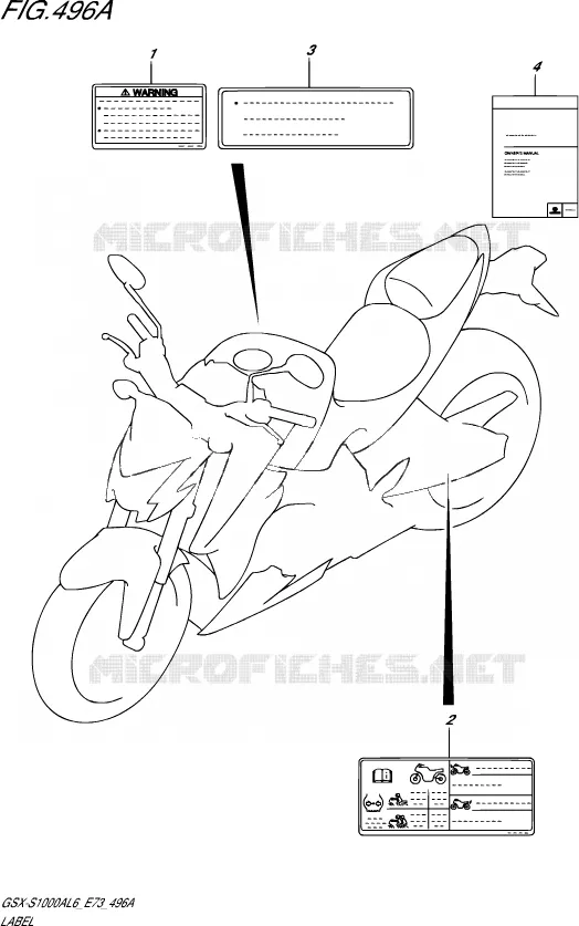 LABEL Suzuki MOTO 1000 GSX-S 2016  GSX-S1000A L6 (E73)
