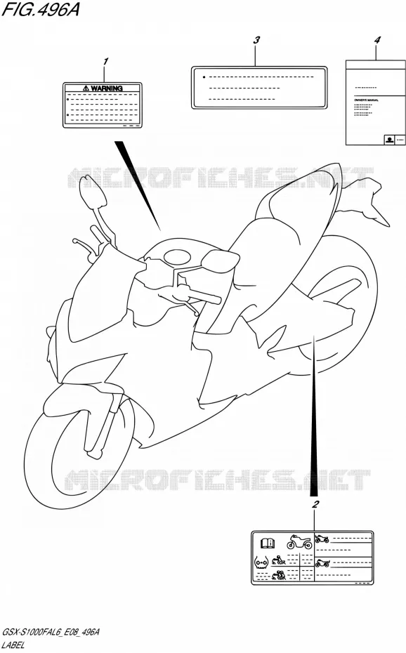 LABEL Suzuki MOTO 1000 GSX-S 2016  GSX-S1000FA L6 (E08)